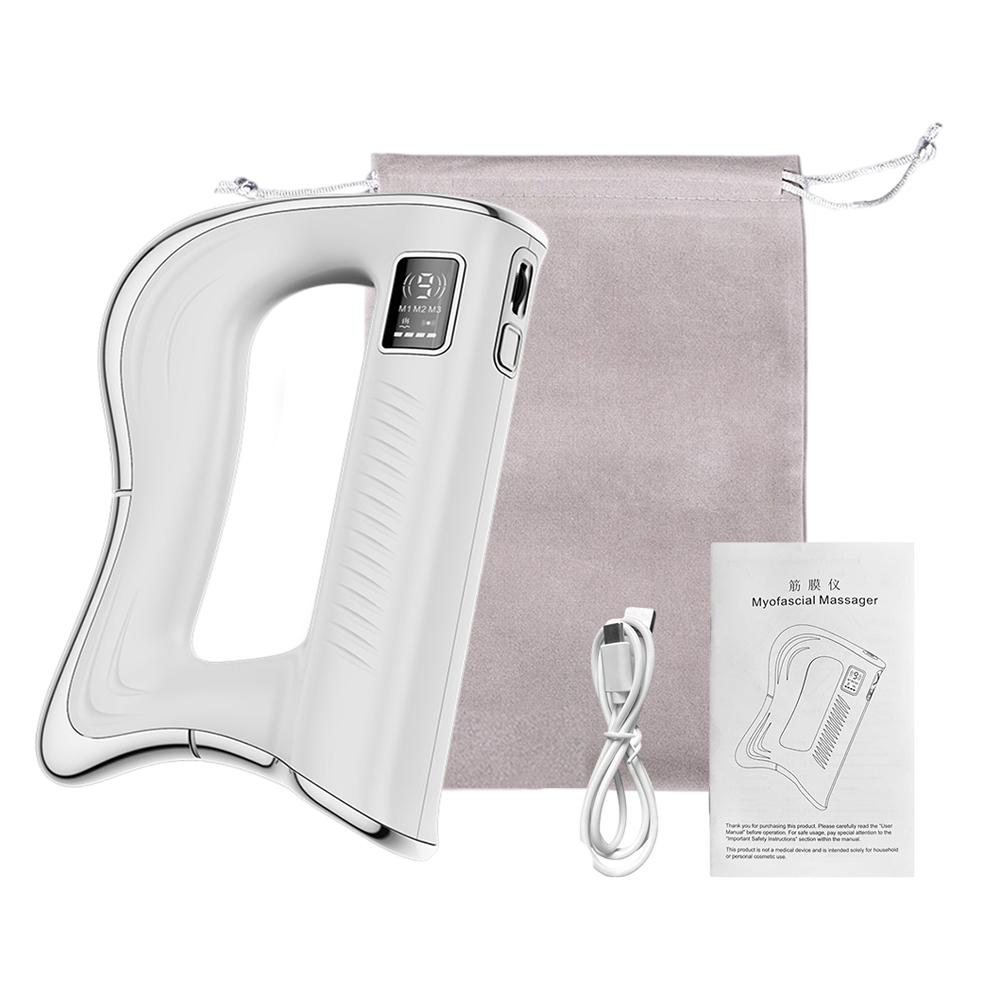 Electric Fascia Knife Microcurrent Vibration Muscle Relaxer LCD 9 Level Body Lifting Scraper Massager Vibrator Electrostimulator