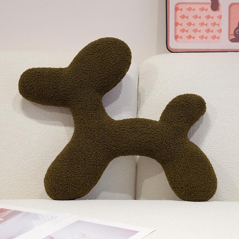 

Soft back dog throw pillow plush toy doll dog dog doll home sofa pillow cushion rag doll 50*40cm（0.3kg） темно-коричневого