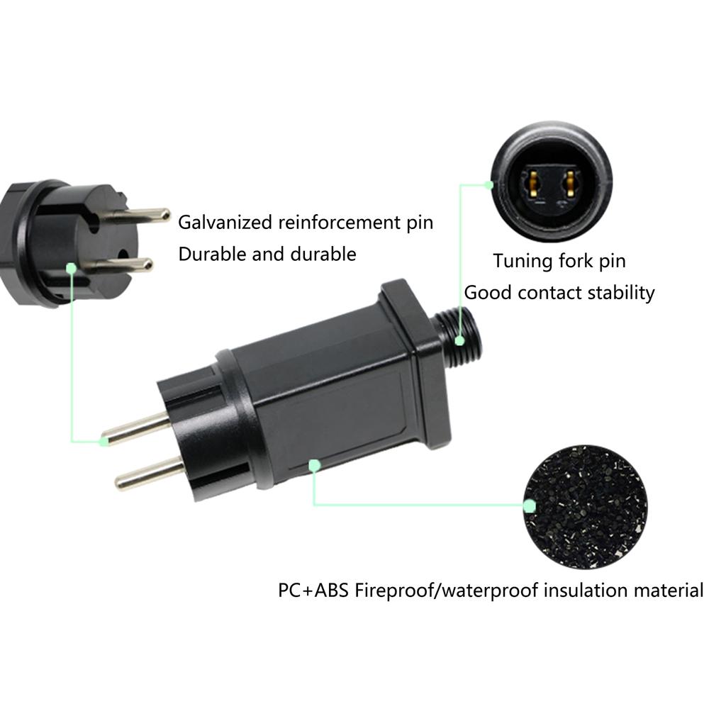 12V 1.5A LED Power Supply for Christmas String Lights LED Controller IP44 Waterproof Low Voltage Transformer Durable