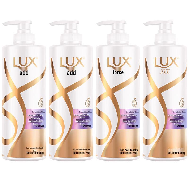 LUX Revitalizing Radiant Smooth Shampoo 750ml x 4 Family Pack