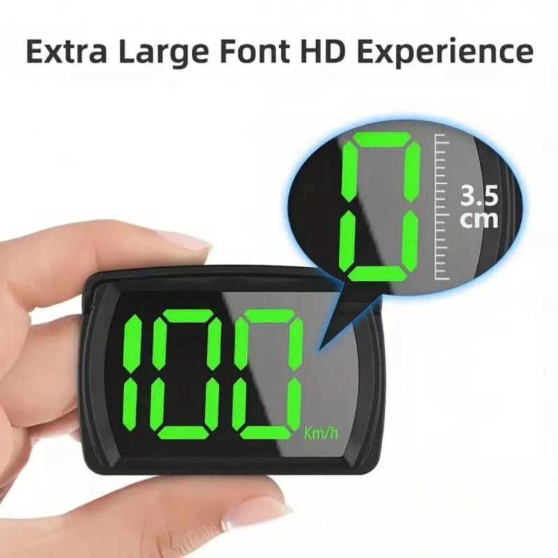 Car Hud Headup Display Km/H Gps Digital Speedometer With Led Large Font Display With Speed Usb Plug And Play