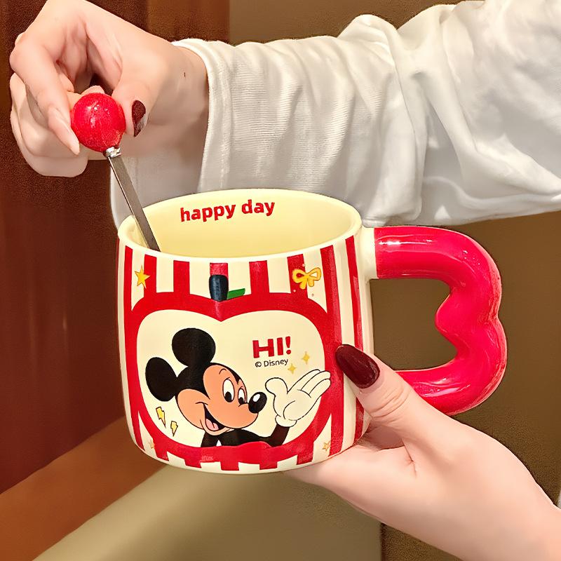 Vysoce hodnotný roztomilý hrnek s Medvídkem Pú pro pár, keramický pohár na vodu, dětský hrnek na mléko a kávu, dárek k narozeninám, dárková krabička