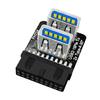 Motherboard USB Expansion Adapter Providing Two USB3.0 Type A Port Compatible 19 pin Connector for Various Layout