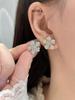 Musla Design Jewelry Stud Earrings For Women 925 Sterling Silver Earrings Zircon Fashion Flower Style Hoop Earrings