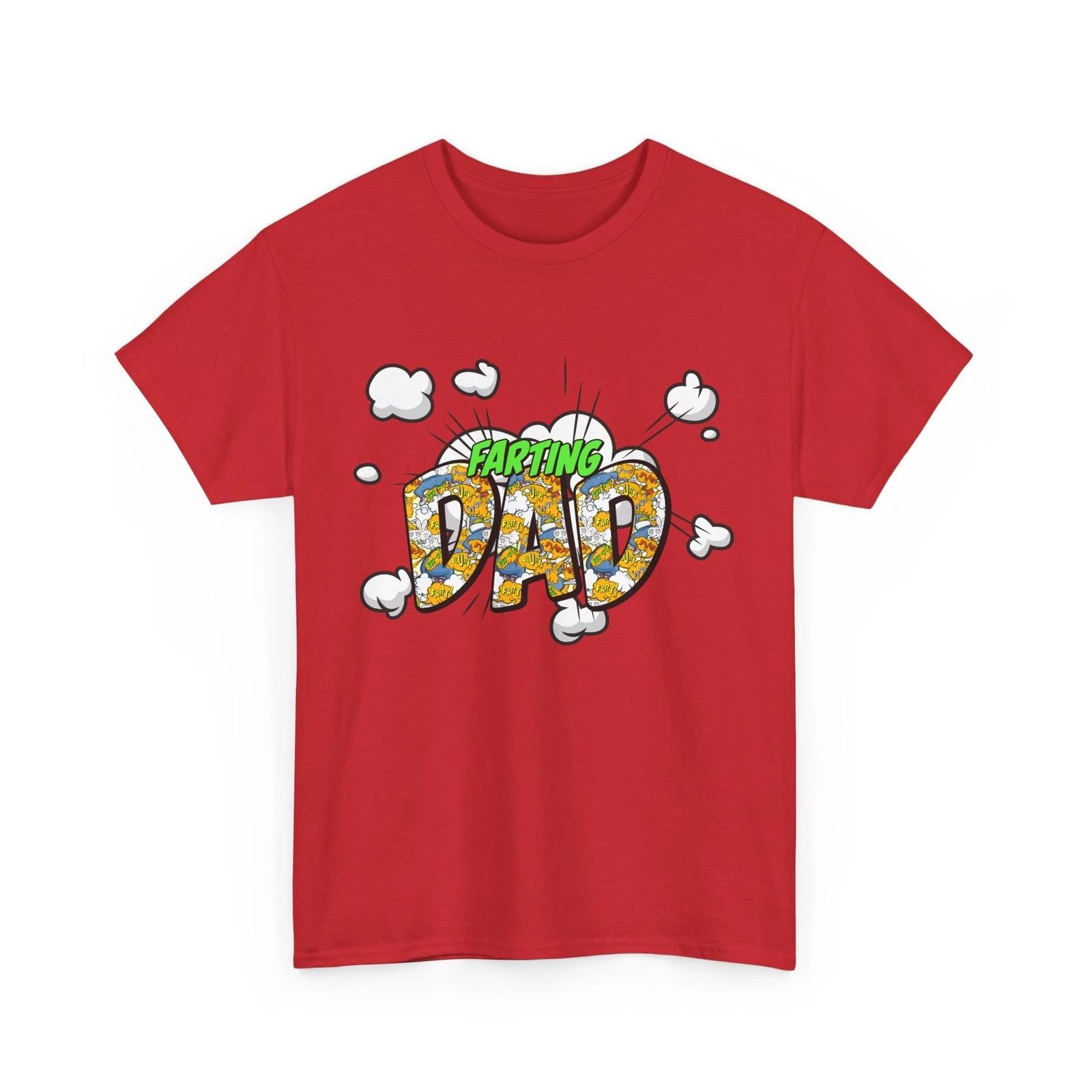 Superhero Comics T-Shirt | Funny Hero Fan Tee | Farting Dad Fart Comic Shirt L