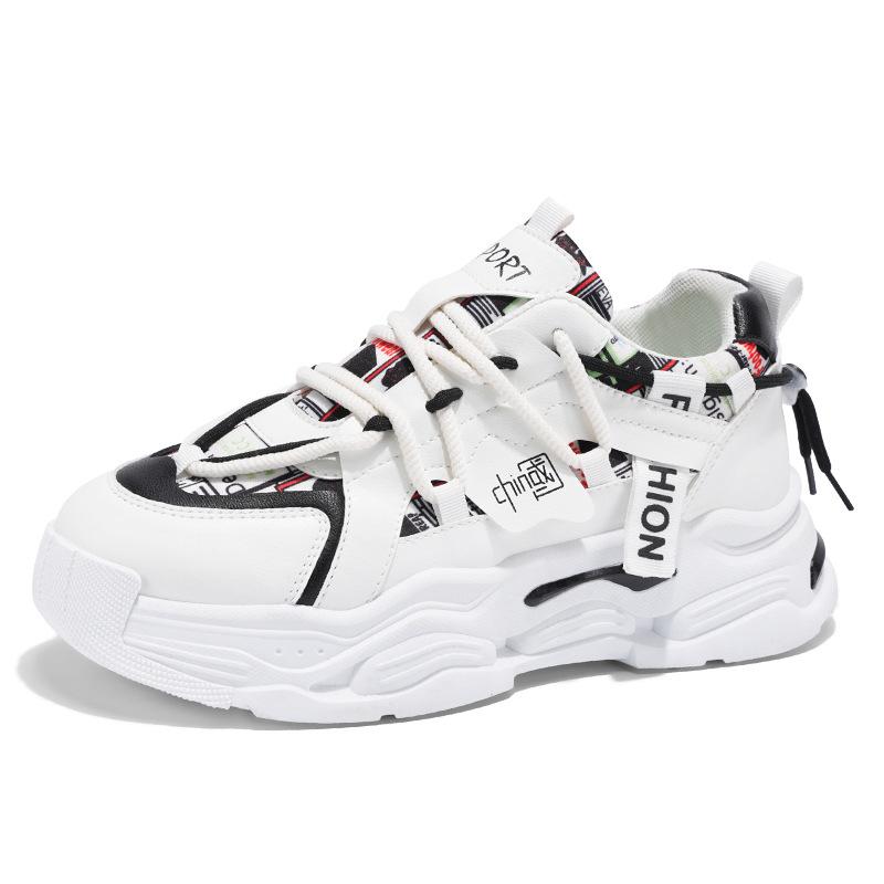 Men's shoes spring new breathable little white shoes men's trend versatile platform sports shoes casual men