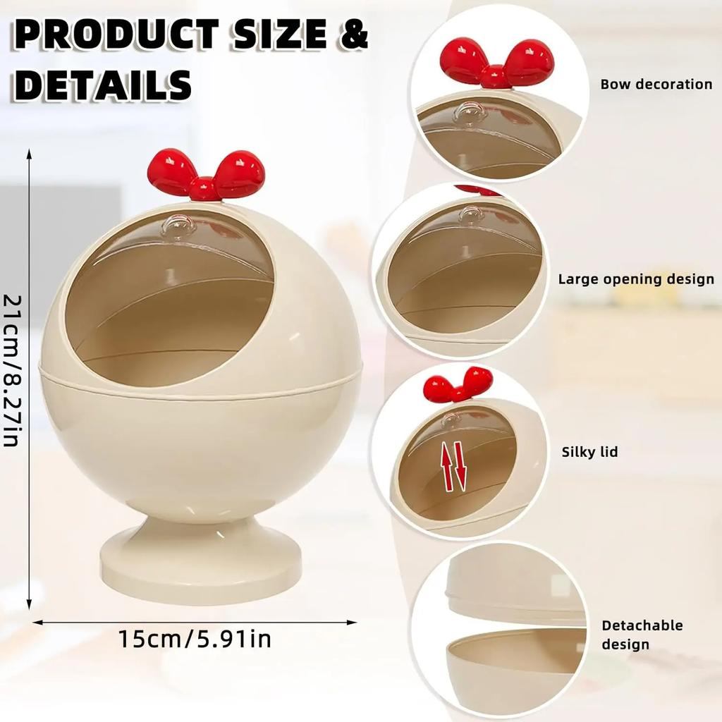 Desktop Bow Storage Box Desk Organizer Bin Cute Student Girls Hair Accessories Stationary Storage Kawaii Korean Storage Rack