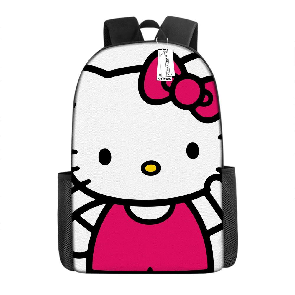 Hello Kitty Cartoon Backpack Ello Kitty Schoolbag Digital Printing Backpack