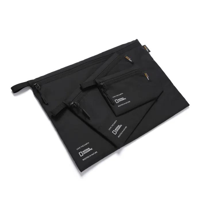 National Geographic N253AAC550 Nature 3-Pack Pouch BLACK