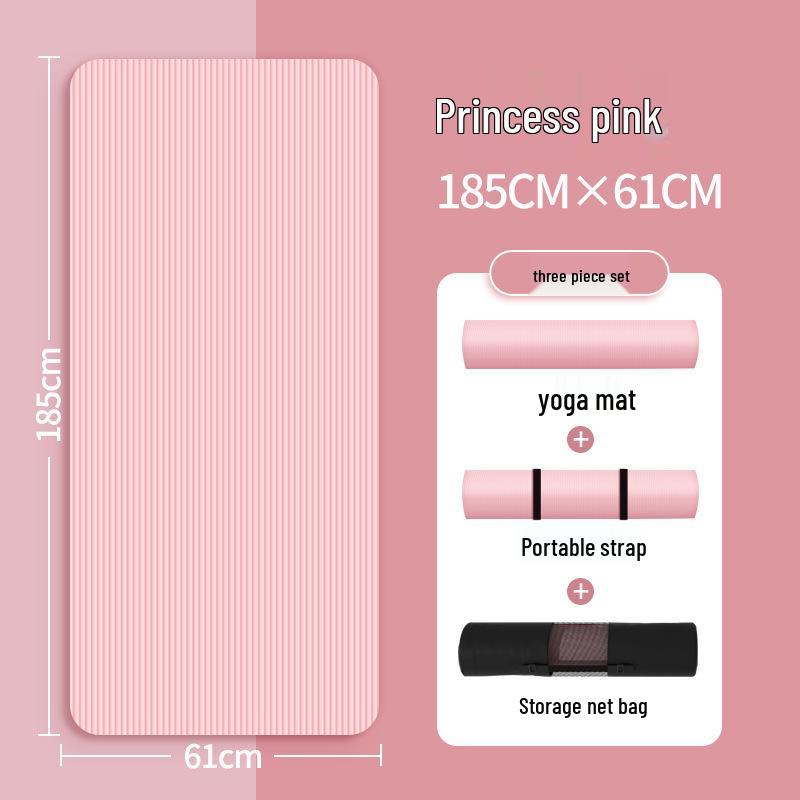 

Нескользящий утолщенный коврик для йоги и фитнеса для начинающих из NBR [185*61] 10MM Thick - Domestic Use