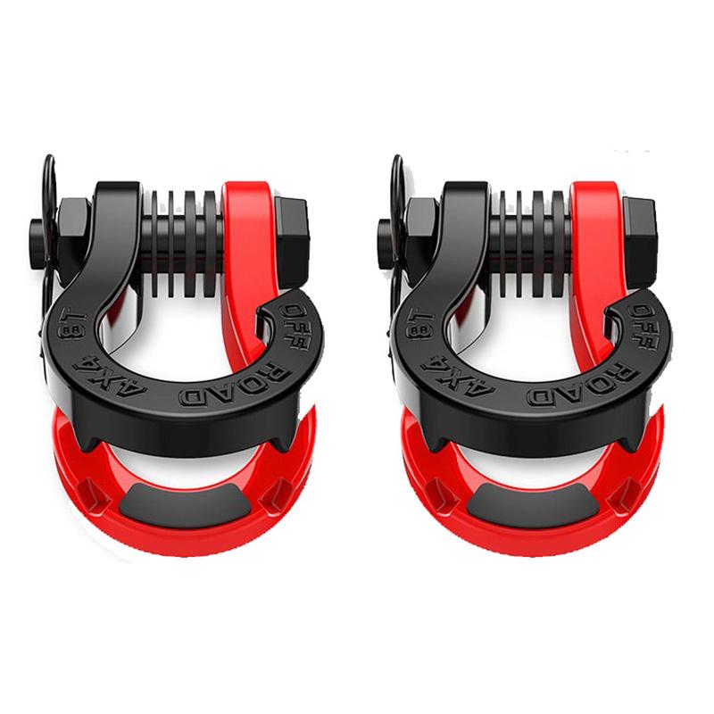 Split trailer shackles 2Pcs Trailer U-hook 8Ton 3/4" D Shackles Set for Vehicle Recovery 4WD Offroad Parts Towing Hook