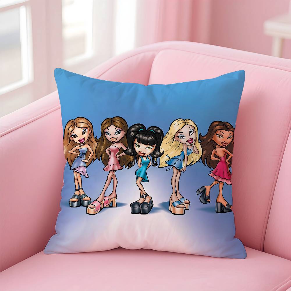 B-BratzZ Fashion m-Mask g-Girl Pillow Case Pattern Printing Pillowcase Living Room Sofa Cushion Cover Bedroom Room Decor