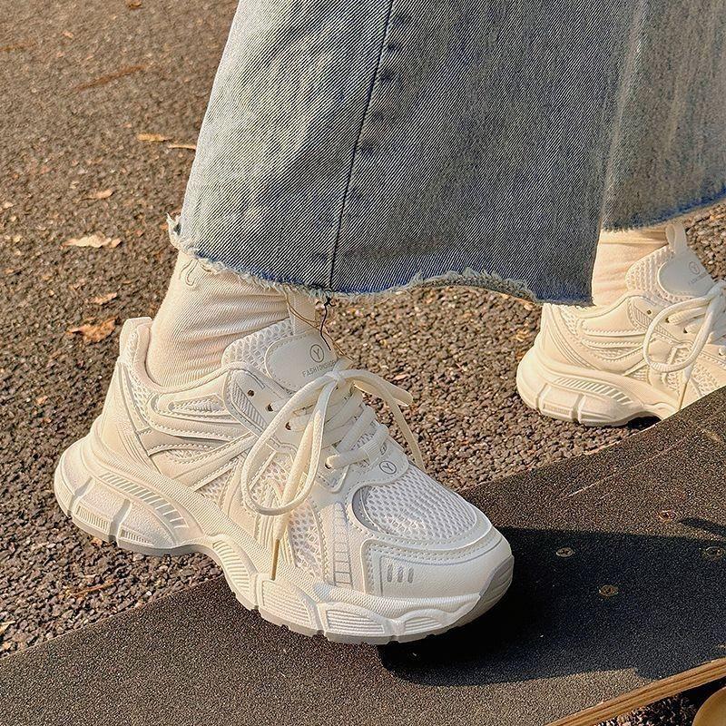 Sports little white shoes women's 2025 new lightweight soft sole not tired feet Forrest Gump shoes platform dad shoes travel versatile