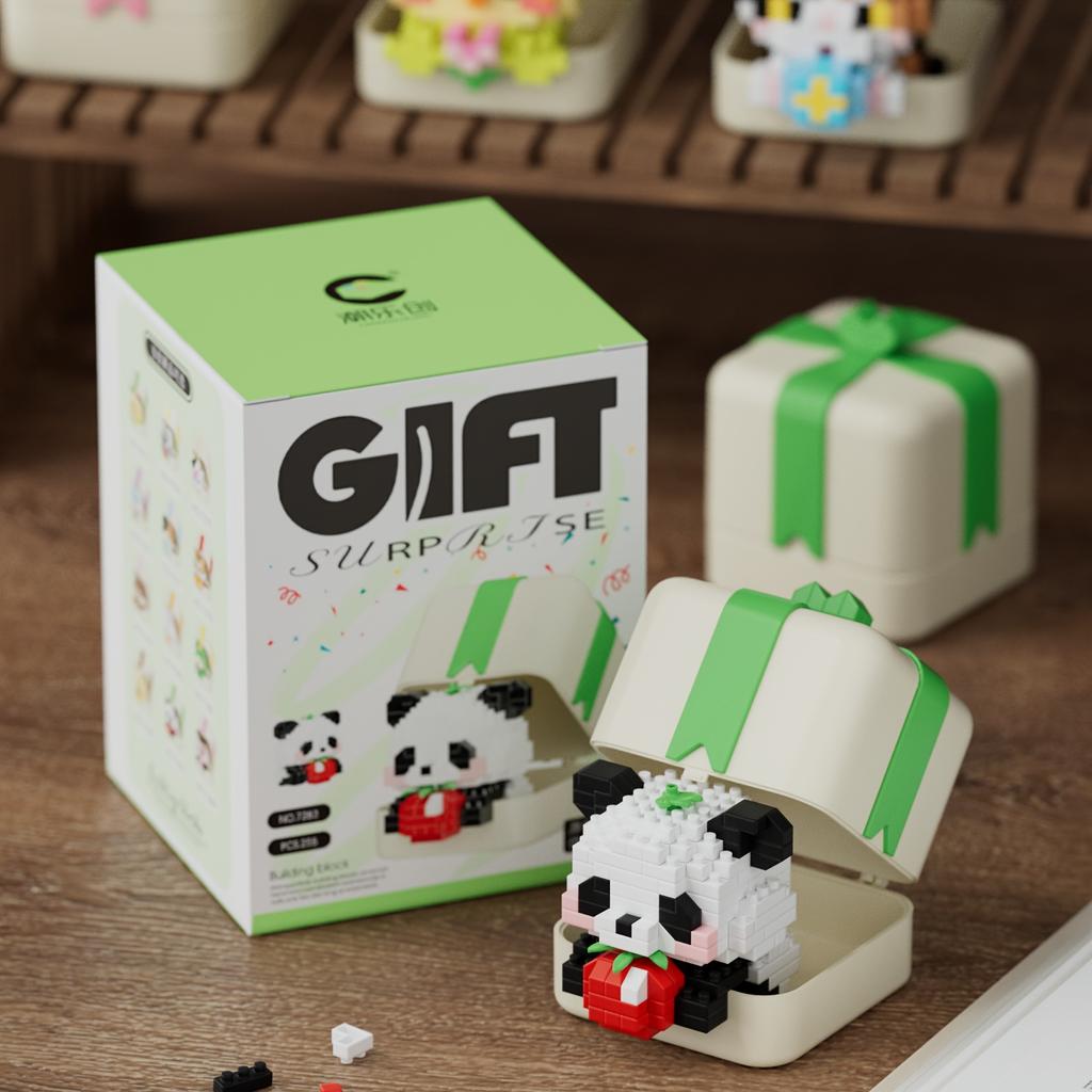 Animal Gift Box Series Desktop Decoration Holiday Gift-Halloween/Thanksgiving/Christmas Gift