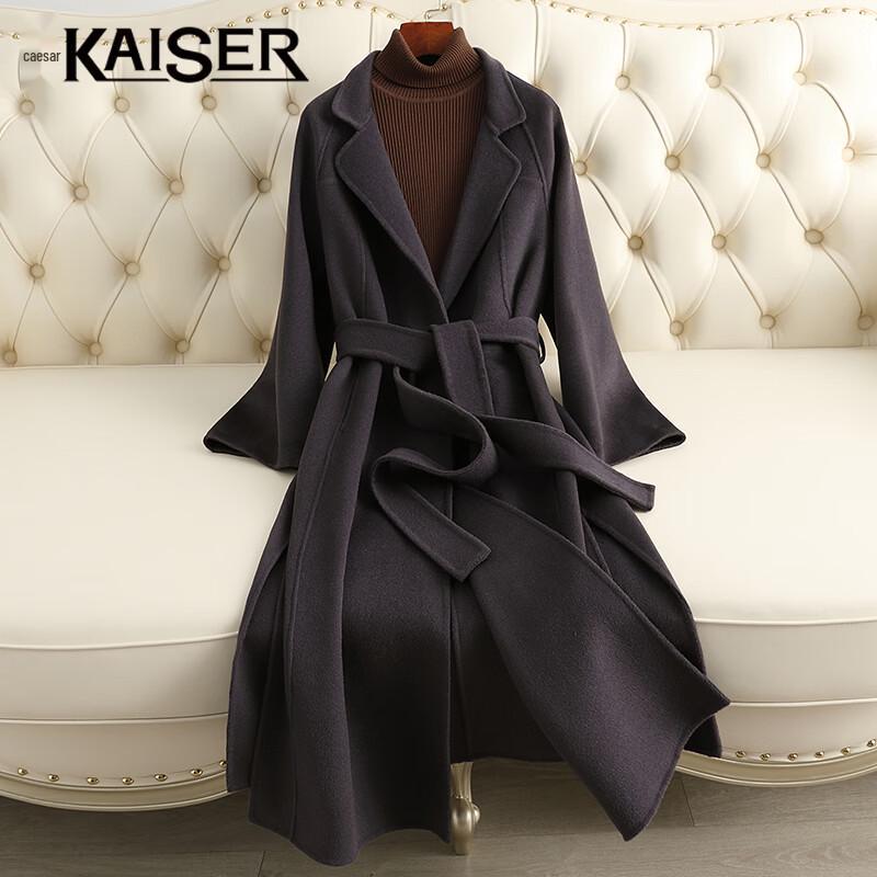 KAISER Women s Double-sided Wool Long Coat L