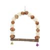 Bird Chewing Swing Wooden Pecans Rattan   Hanging  S Perch with Bells for Cockatiel Lovebird