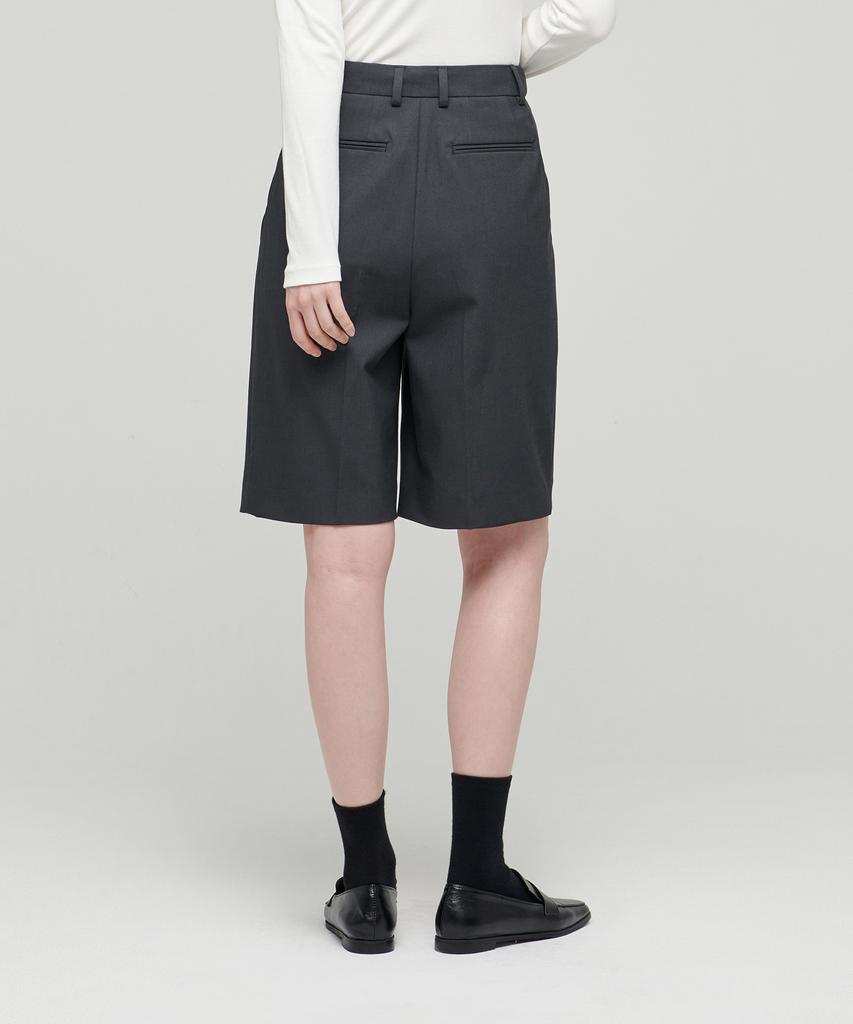 MUSINSA STANDARD WOMAN Women'S Wide Bermuda Half Slacks [Gray]