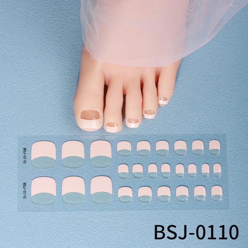 Gel-Maniküre-Sticker, Zehen-Sticker, beleuchtete halbgebackene und halbgehärtete Nagel-Sticker und Fuß-Sticker