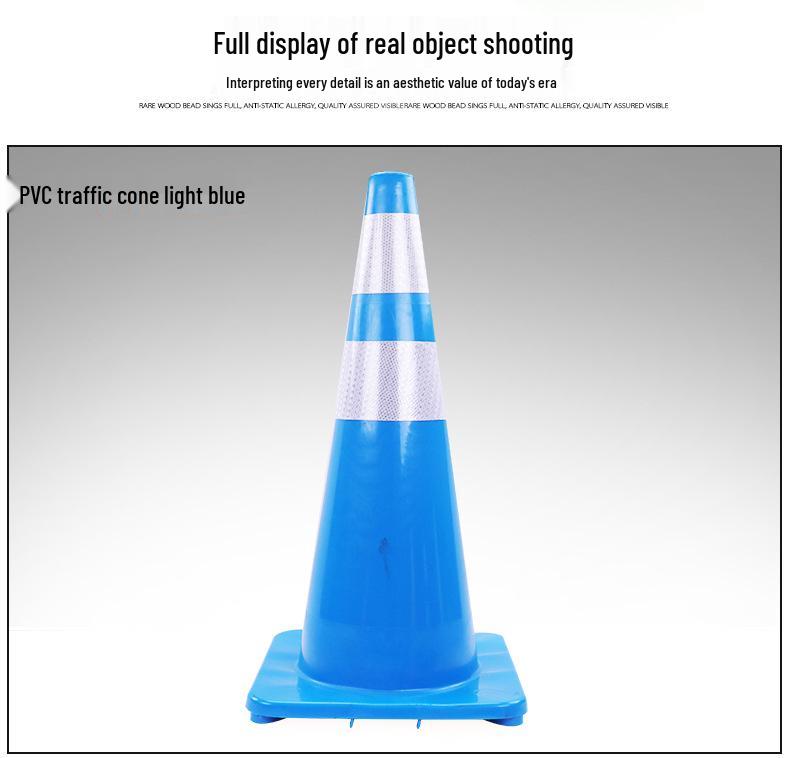 70cm Reflective PVC Road Safety Cone with Rubber Base