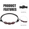 20Pcs Sports Ball Bracelets Soccer Baseball Rugby Beads Bracelets Adjustable Wax Cord Inspirational Sports Ball