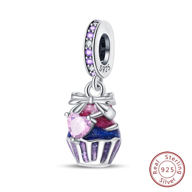 Copper Little Bear Soft Candy Coffee Strawberry Cake Afternoon Tea Charms Beads Fit Qikaola Bracelets Diy Jewelry