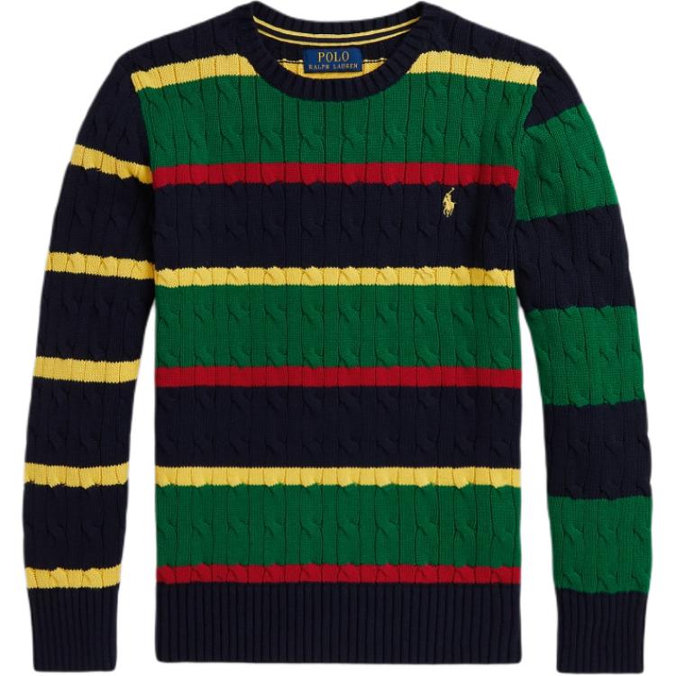 Polo Ralph Lauren Striped Cable Knit Sweater Long Sleeve Kids sweaters CWPOSWEY6820647-999