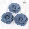 3/5PCS Blue Artificial Flowers Heads Fake Flowers Wedding Decoration Bride DIY Clothes Headwear Accessory Craft Gifts Ornament