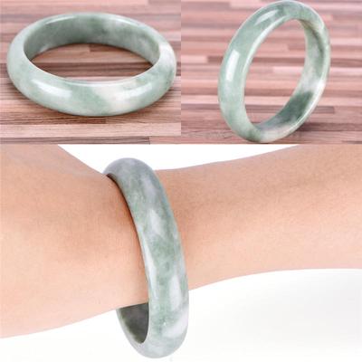 Elegant Genuine Natural Green Jade Gems Bangle Bracelet Handmade Jewelry