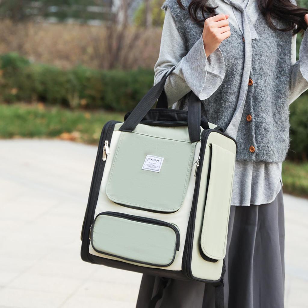 Portable Bird Backpack: Breathable, Water-Repellent, Scratch & Bite-Resistant with Metal Mesh for Parrots, Cockatiels, and Monks