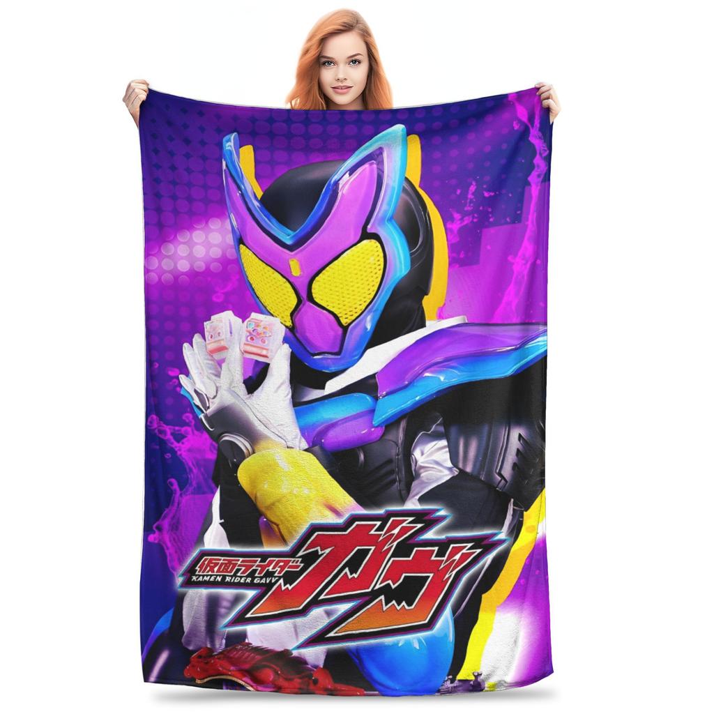 Super Soft kamen rider anime Throw Blanket Premium Flannel Fleece Lightweight Bed Blanket Fuzzy Plush Bedspread All Season Use
