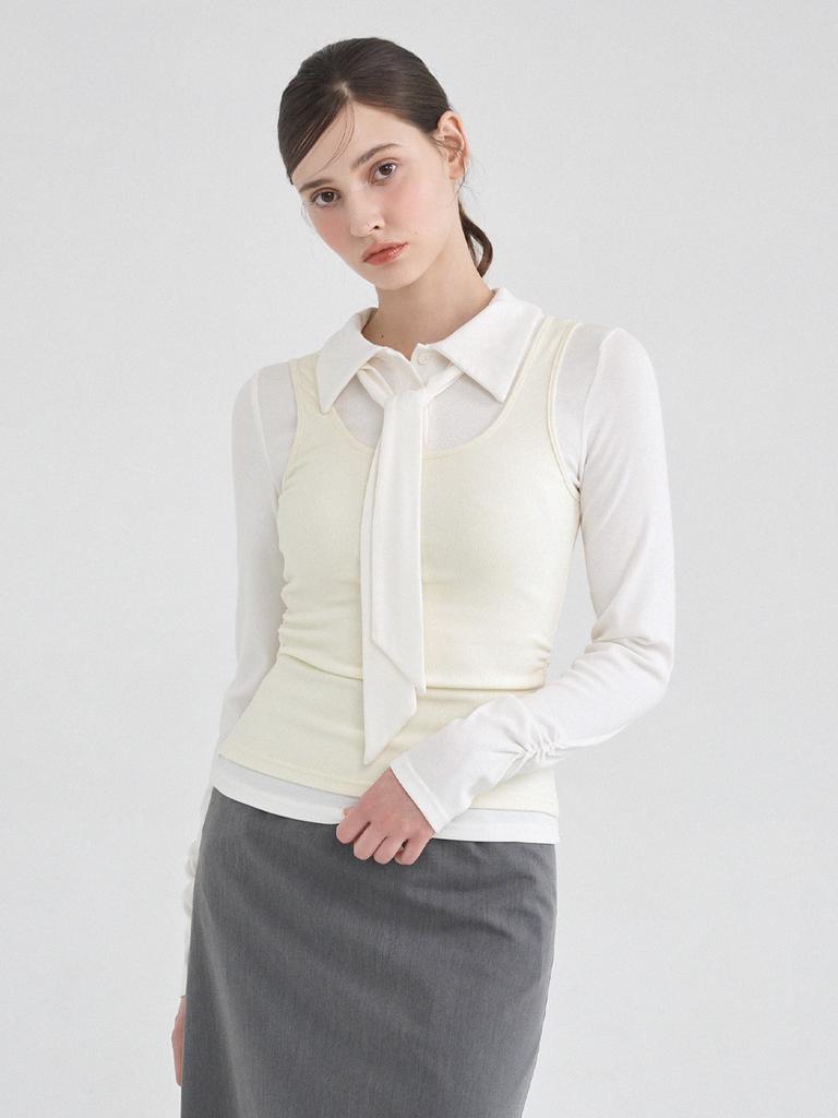 MICANE Ronan Layered Tie Tee