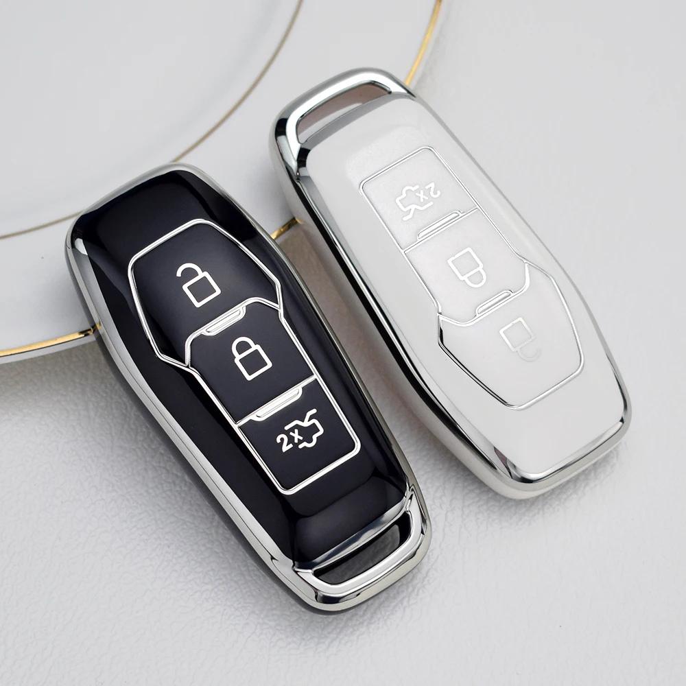Tpu Car Remote Key Fob Shell Cover Case For Ford F-150 Mondeo Galaxy S-Max Explorer Ranger     Car Styling