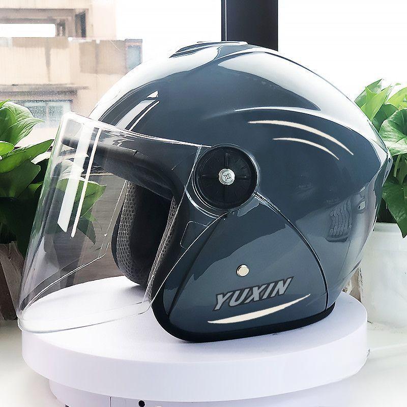 New National Standard Electric Car Helmet In Winter Electric Car Thickened Scarf Detachable Hood Half Helmet for Adults To Keep Warm and Cold