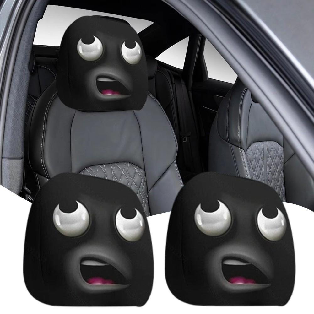 1 Τεμάχιο Μαύρο Κάλυμμα Προσκέφαλου Αυτοκινήτου με Μοτίβο Κρανίου Αναπνεύσιμο Κάλυμμα Προσκέφαλου Καθίσματος Αυτοκινήτου Μαξιλαροθήκη Αυτοκινήτου Απόκριες