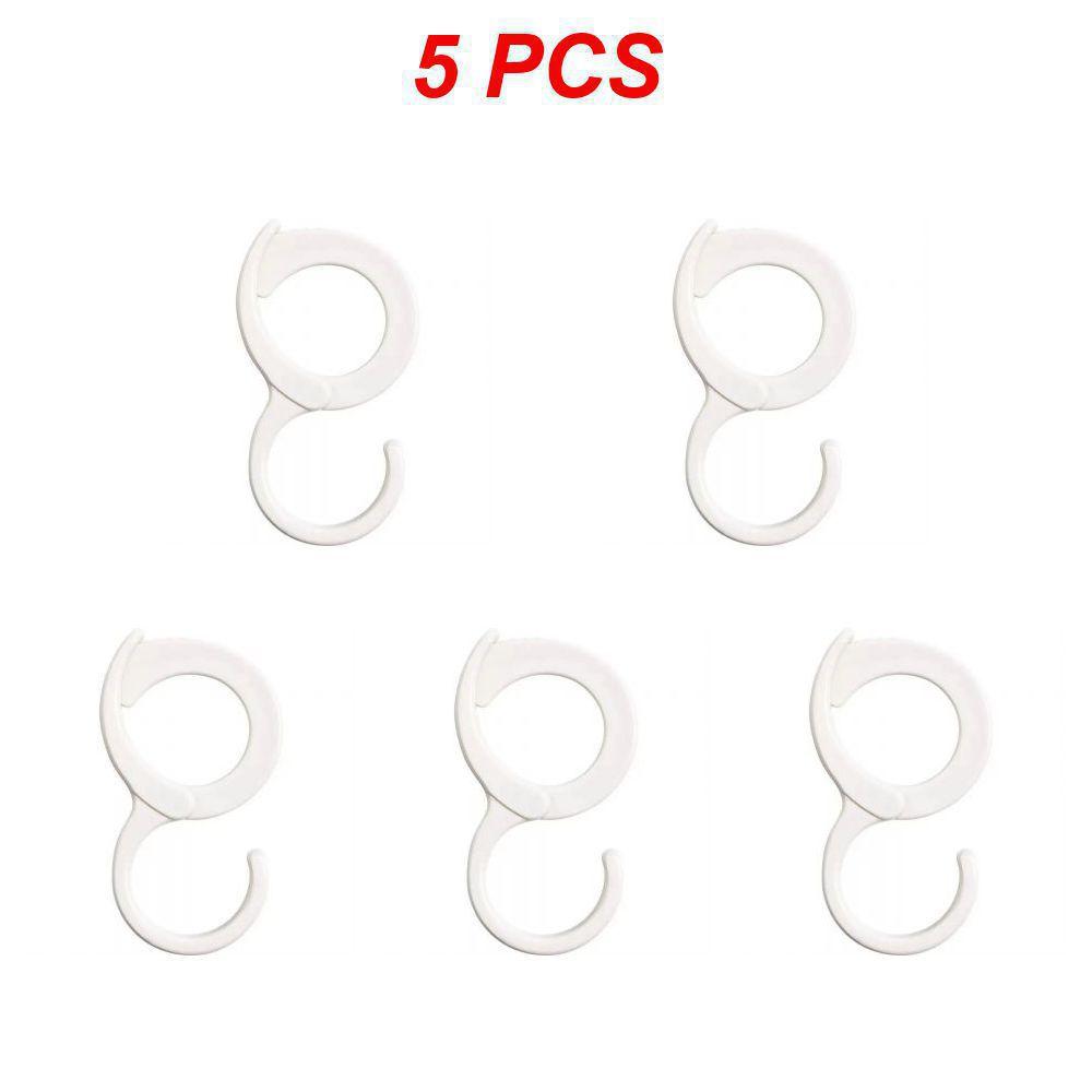 

Кольцо-пряжка для перил Abs Home Hook Вешалка для пальто, шляпы, галстука, подвесное хранилище, крючок S-образной формы, пластиковое защелкивающееся кольцо