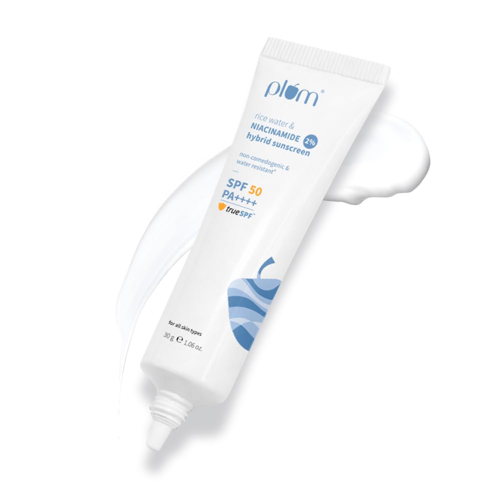 Plum 2% Niacinamide & Rice Water Sunscreen SPF 50 PA++++ Non-Comedogenic 30g Pack