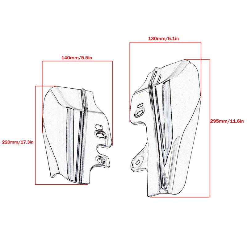 Motorcycle Mid-Frame Air Deflector Heat Shield Cover Black For Harley Touring Road King Electra Street Glide 2001-2008