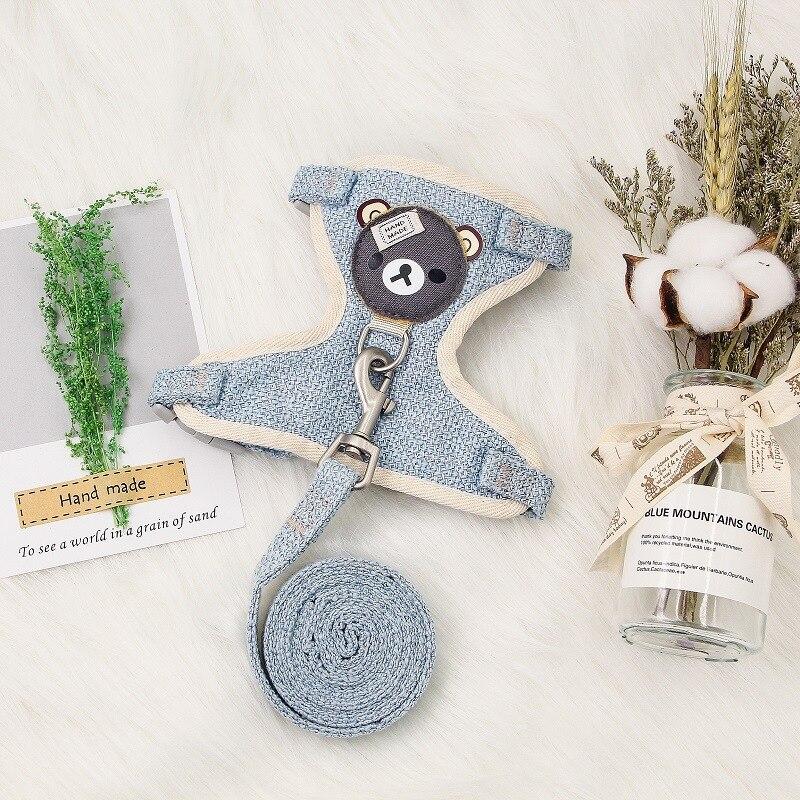 Cat Harness and Leash Set Rabbit Breathable Mesh Kitten Durable Walking Leads Pet Adjustable Vest Pets Supplies