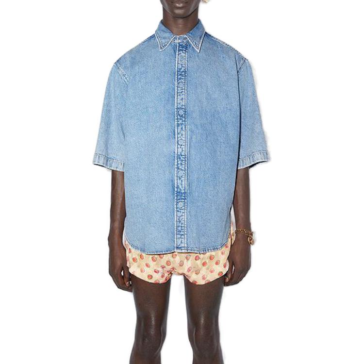 Acne Studios Collared Button Up Denim Shirt BB0518-135