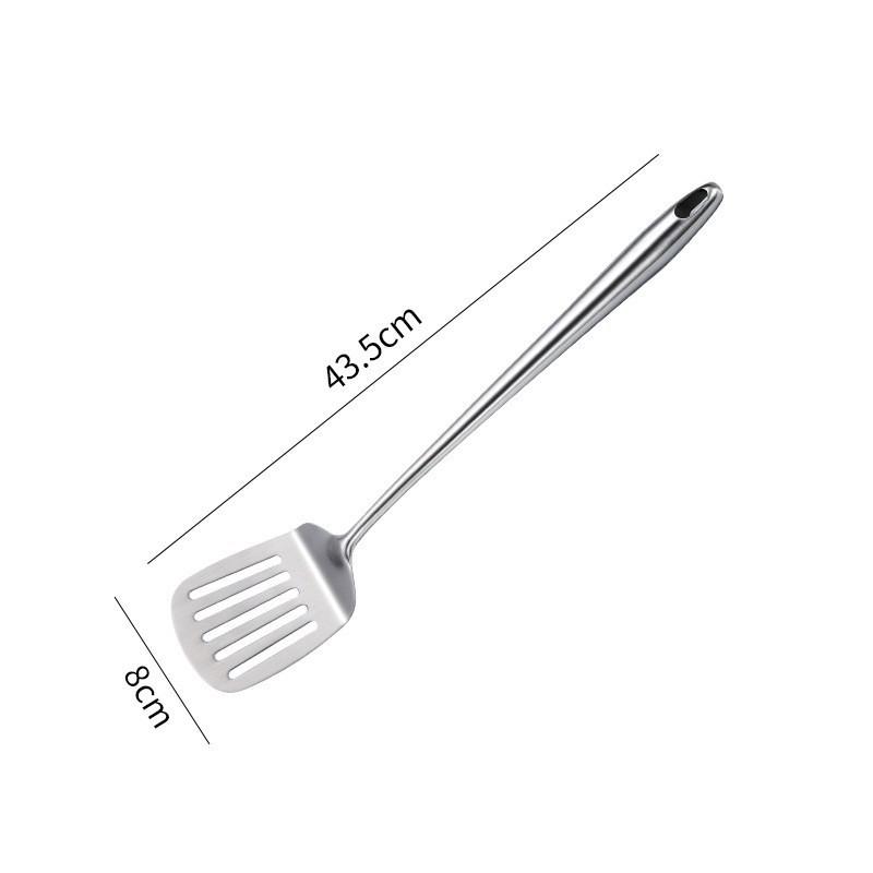 Stainless Steel Kitchen Utensil Soup Ladle Solid & Slotted Turner Wok Spatula Kitchen Colander Strainer with Ergonomic Handle