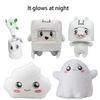 Animation Lankybox Kawaii Luminous Plush Toy Fox Square Box Stone Filled Soft