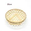 Desktop Ornament Bamboo Fruit Basket Bread Fruit Miniature Storage Baskets Creative Pastry Plate