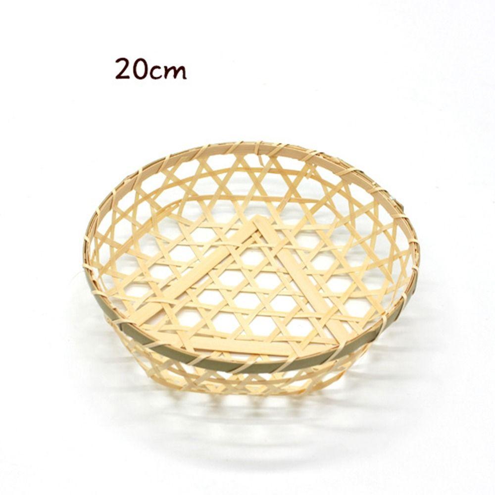 Desktop Ornament Bamboo Fruit Basket Bread Fruit Miniature Storage Baskets Creative Pastry Plate