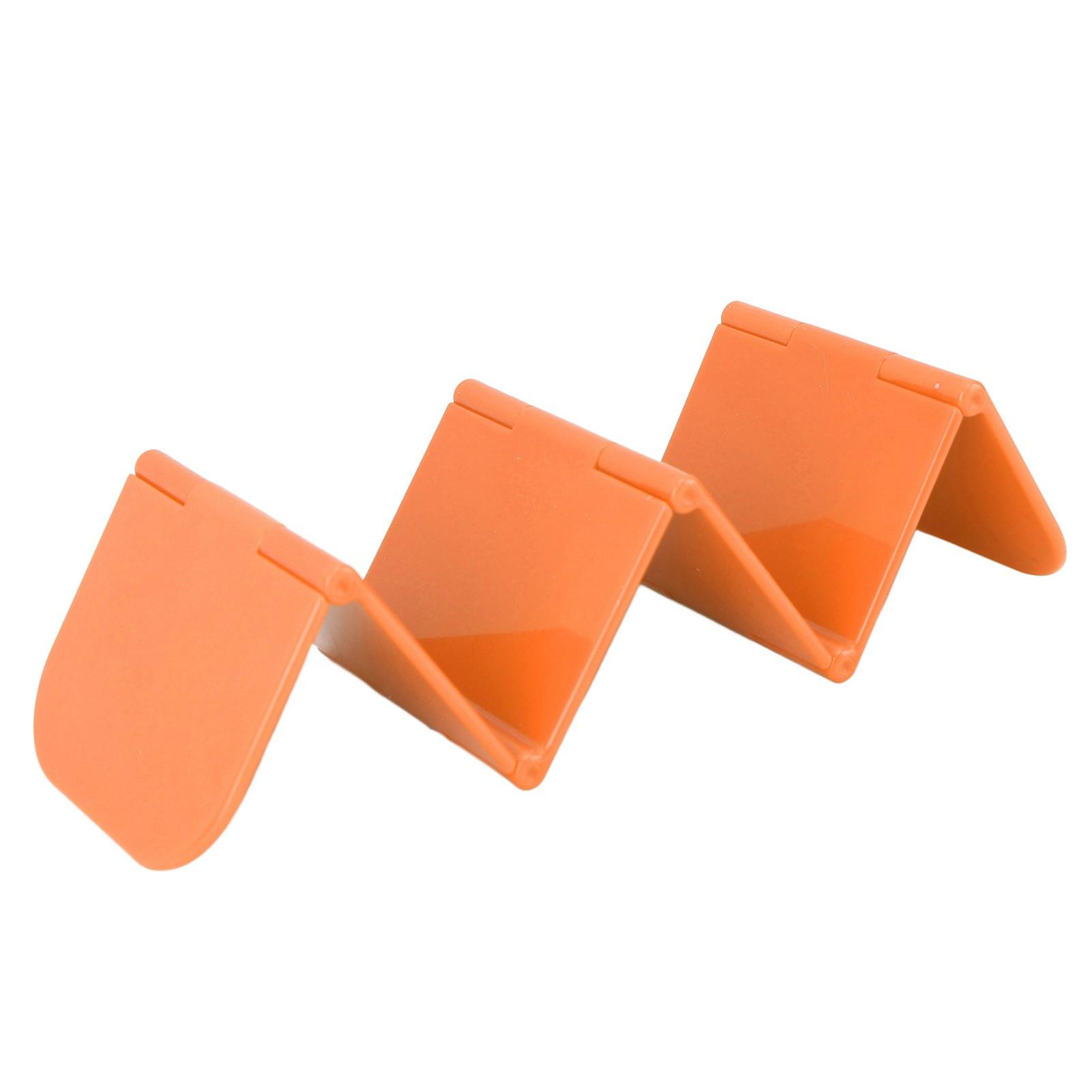 

Taco Holder Stand Dishwasher Microwave Safe Stable Taco Rack Tray for Restaurant Kitchen Party Orange оранжевый