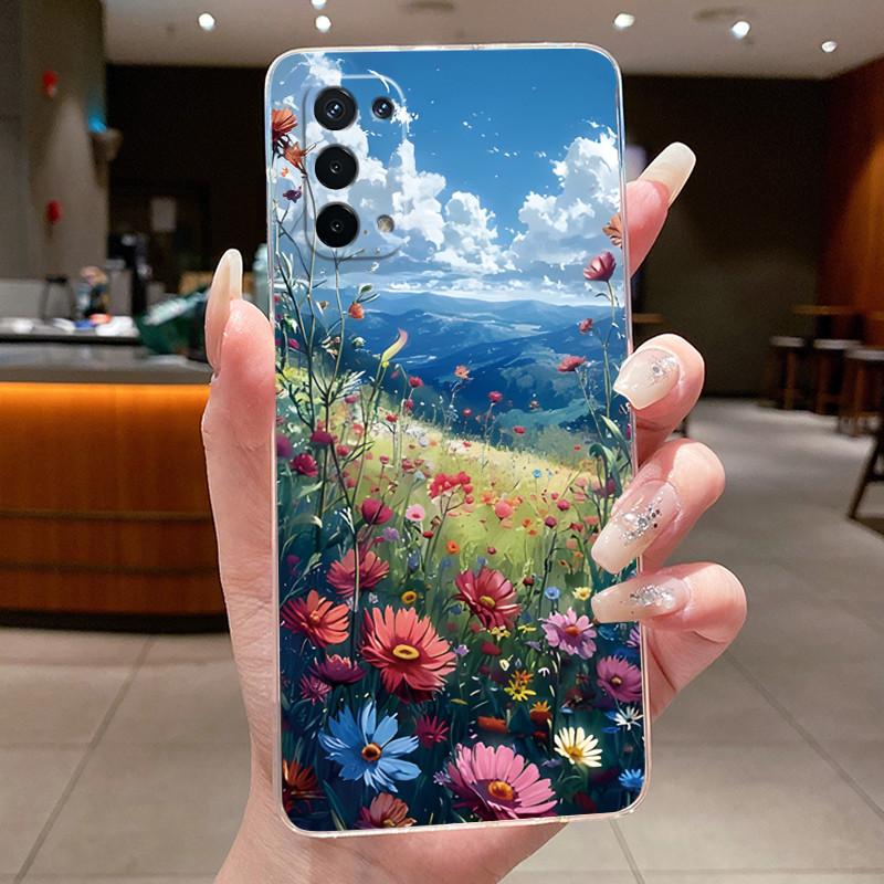 Casing For OPPO A74 5G CPH2197 Phone Case Luxury Dragon Cute Cool Boys Girls Pattern Soft silicone Back Cover Transparent Shell