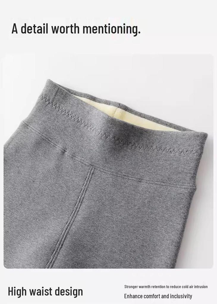 Northeast Women's High-Waisted Lambswool Leggings - Winter Warm, Plus Velvet, Thick, Versatile Cotton Pants