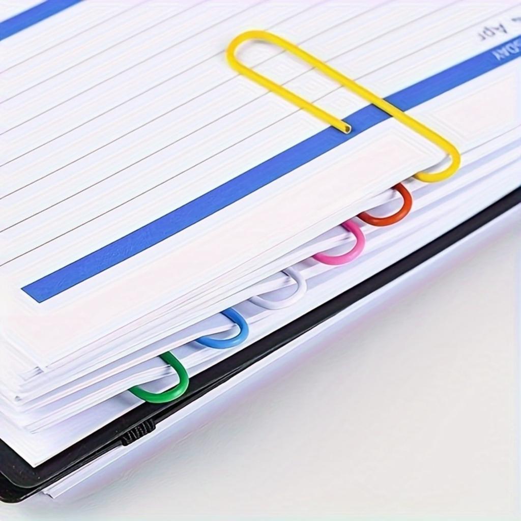 200pcs color paper clip small size, decorative paper clip office school home file organization