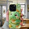 Phone Case: 2D Flat Design Suitable for iPhone 18 17 16 15 14 13 Pro Protective Case, Green Little Dinosaur, Perfect Christmas and Halloween Holiday G