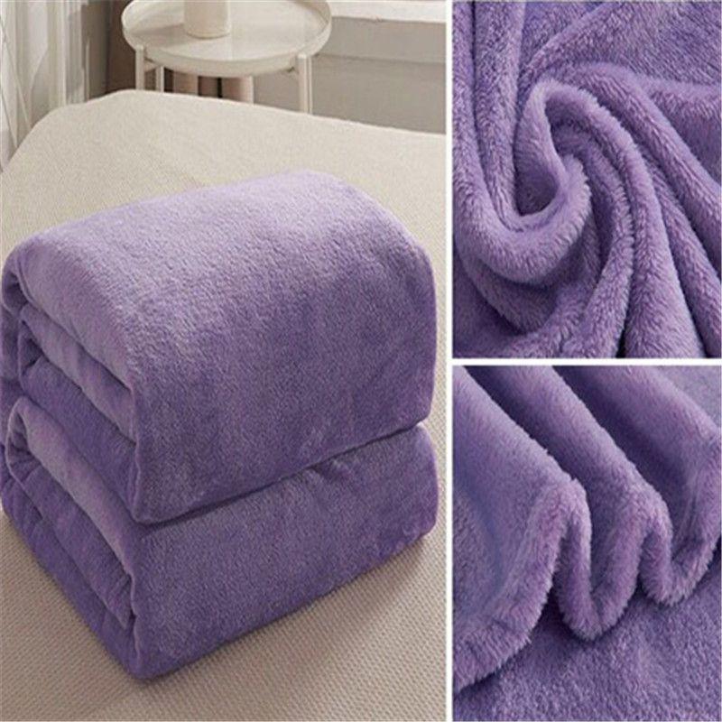 Solid Colors 22 Sumptuous Light Winter Flannel Plush Fleece Blanket Soft Warm