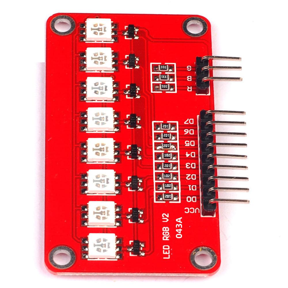 2~100Pcs 5050 RGB Full Color LED Water Flow Light Module Programmable Lamp Board Accessories For Microcontroller Smart Car Robot